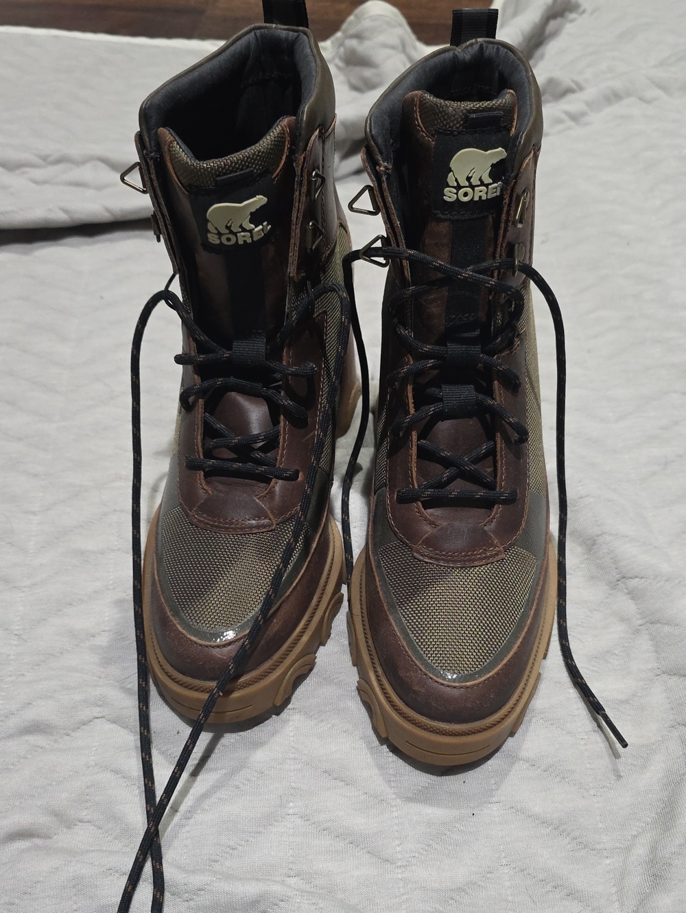 Sorel Men's Brown and Tan Waterproof Lace-Up Boots